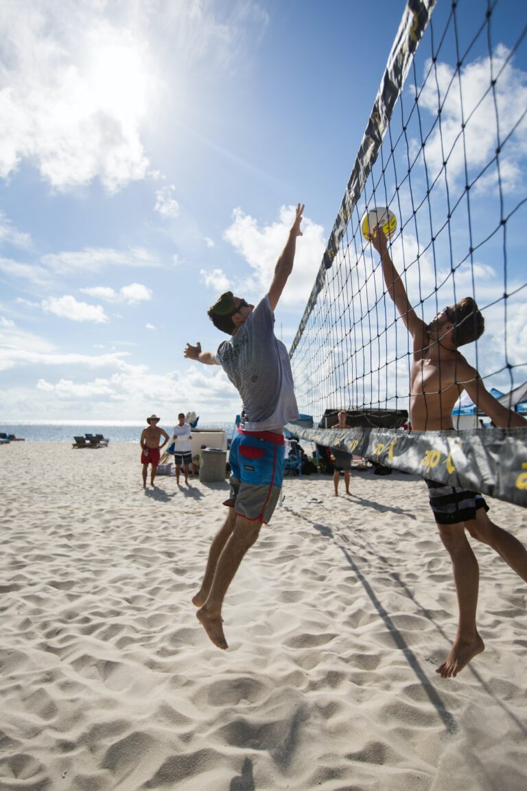 people playing volleyball